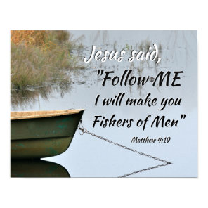 Fishers of Men Scripture, Matthew 4:19 Bible Verse Poster