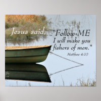 Fishers of Men Scripture, Matthew 4:19 Bible Verse