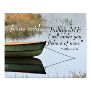 Fishers of Men Scripture, Matthew 4:19 Bible Verse Poster