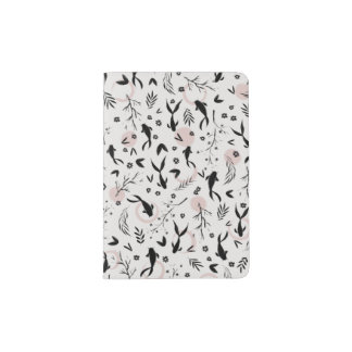 Fishes and Branches Japanese Painting Passport Holder