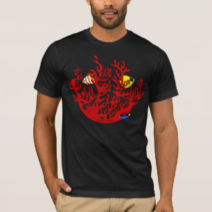 Fishes and Coral Doodle Art T-Shirt