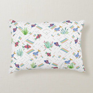 Fishes and Plants in Pond Accent Pillow