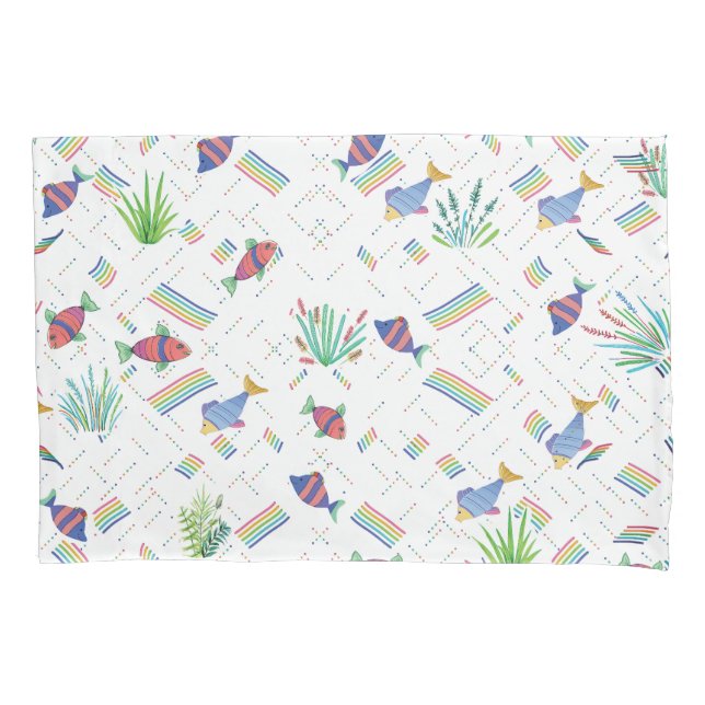 Fishes and Plants in Pond Pillow Case (Front)