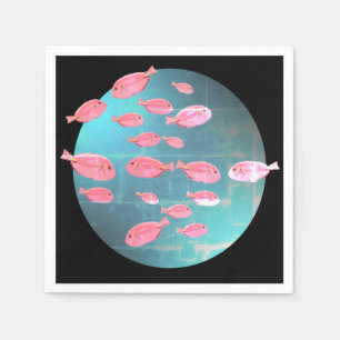 Fishes Art Cocktail Napkin
