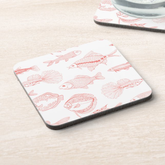 Fishes Beverage Coaster (Left Side)