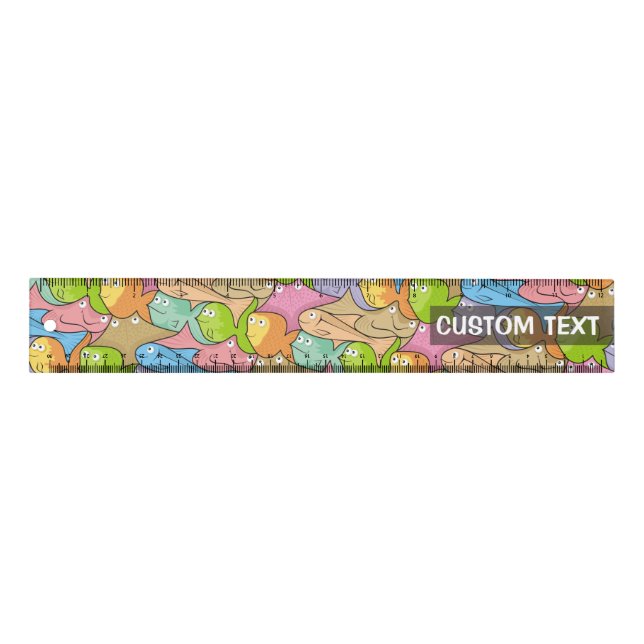 Fishes cartoon 12 inch Ruler (Front)