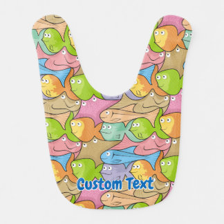 Fishes cartoon bib