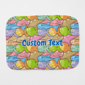 Fishes cartoon burp cloth