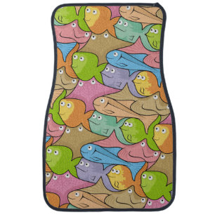 Fishes cartoon car mat