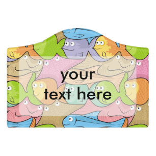 Fishes cartoon door sign