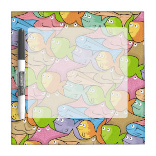 Fishes cartoon dry erase board