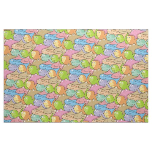 Fishes cartoon fabric