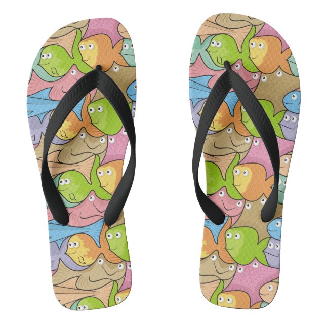 Fishes cartoon flip flops (Footbed)