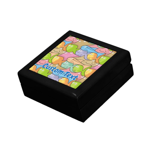 Fishes cartoon jewelry box (Side)