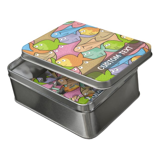 Fishes cartoon jigsaw puzzle (Lid Open)