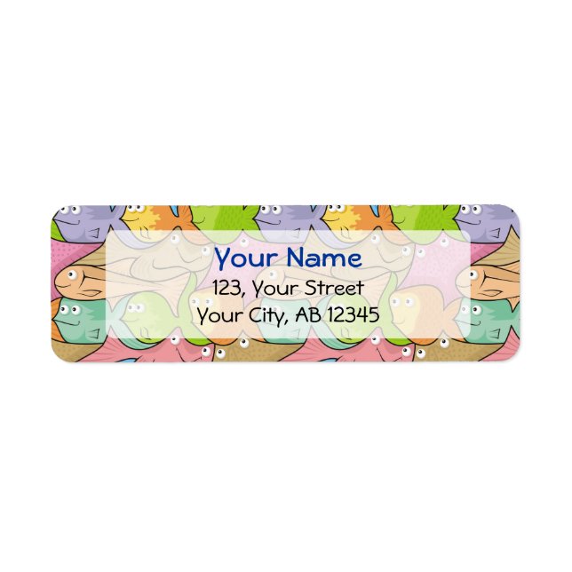 Fishes cartoon label (Front)