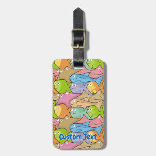 Fishes cartoon luggage tag