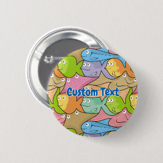 Fishes cartoon pinback button