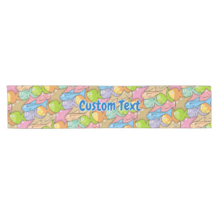 Fishes cartoon short table runner