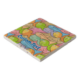 Fishes cartoon trivet