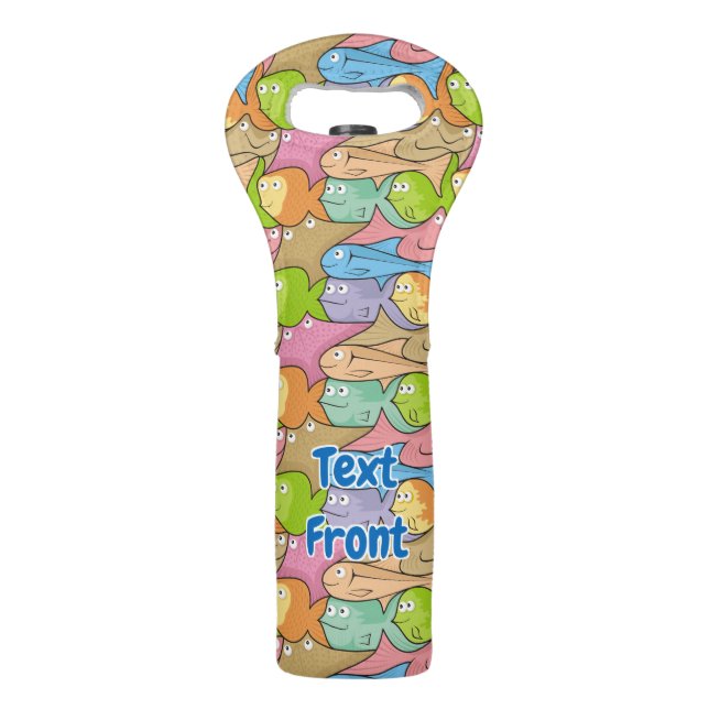 Fishes cartoon wine bag (Front)