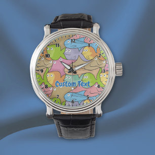 Fishes cartoon wristwatch