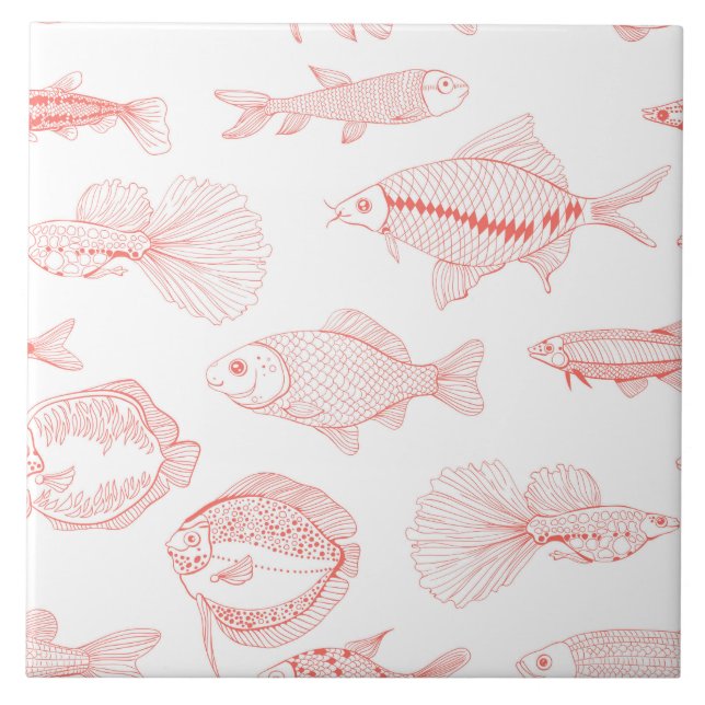 Fishes Ceramic Tile (Front)