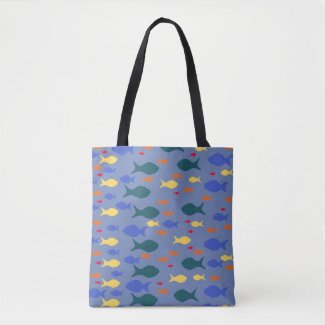 Fishes Custom All-Over-Print Tote Bag