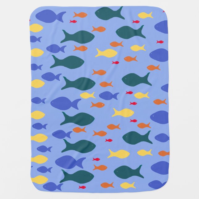 Fishes Fishes Baby Blanket (Front)