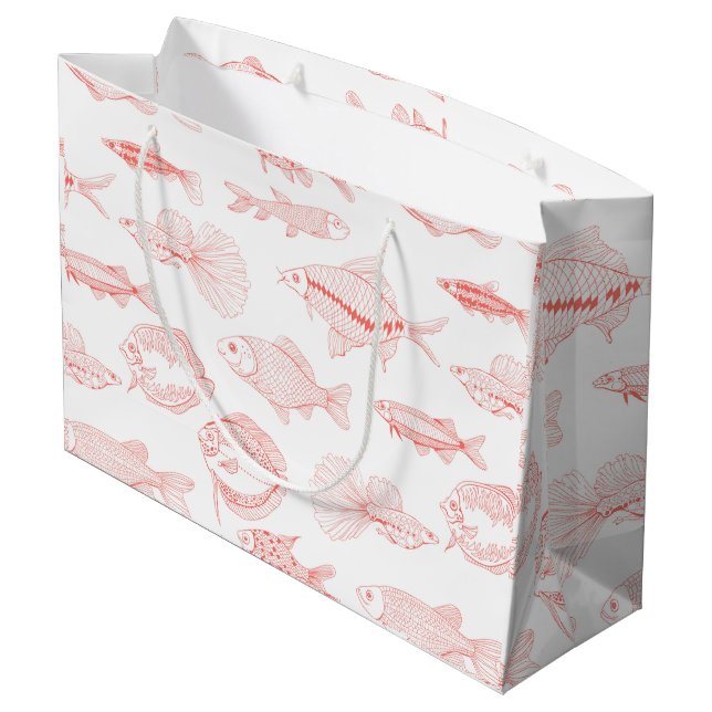 Fishes Large Gift Bag (Back Angled)