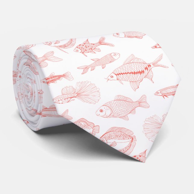 Fishes Neck Tie (Rolled)