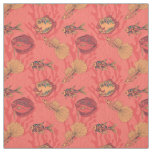 Fishes on living coral background fabric