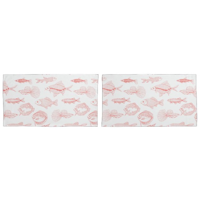Fishes Pillow Case (Front-Set)