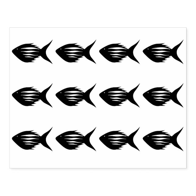 Fishes Rubber Stamp (Imprint)