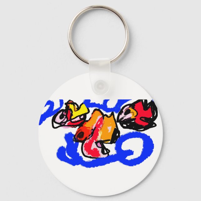 Fishes summer  keychain (Front)