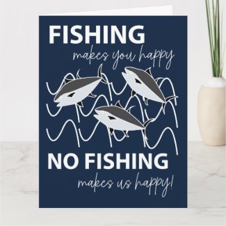 Fishes Swimming In Water Fishing Greeting