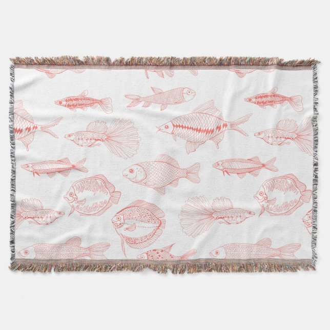 Fishes Throw Blanket (Front)