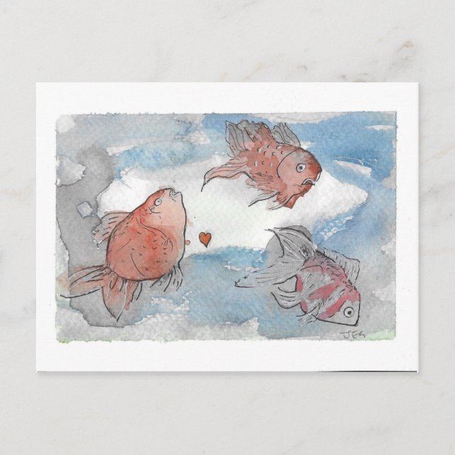 Fishes With Wishes Postcard (Front)