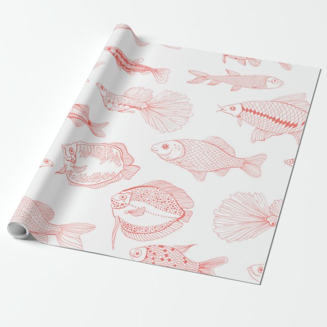 Fishes Wrapping Paper (Unrolled)