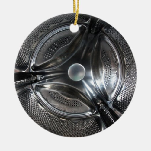 Fisheye Washing Machine Drum inside Ceramic Ornament