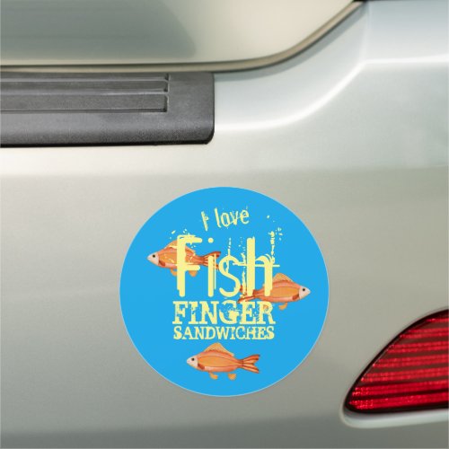 Fishfinger Sandwich Car Magnet