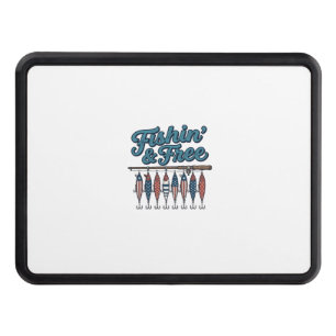 Fishin’ & Free Patriotic Fishing Lure Vintage Hitch Cover