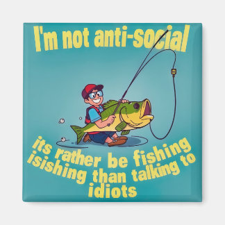 Fishin' Over Chit-Chat Magnet