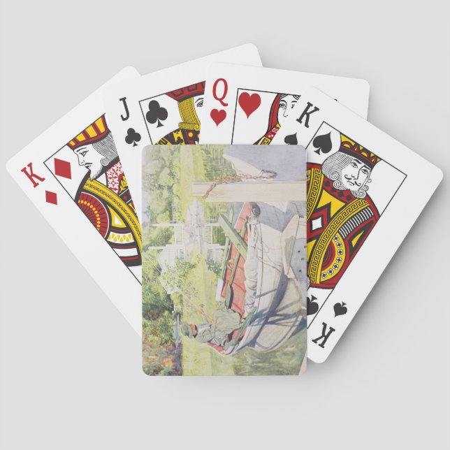 Fishing, 1909 poker cards (Back)