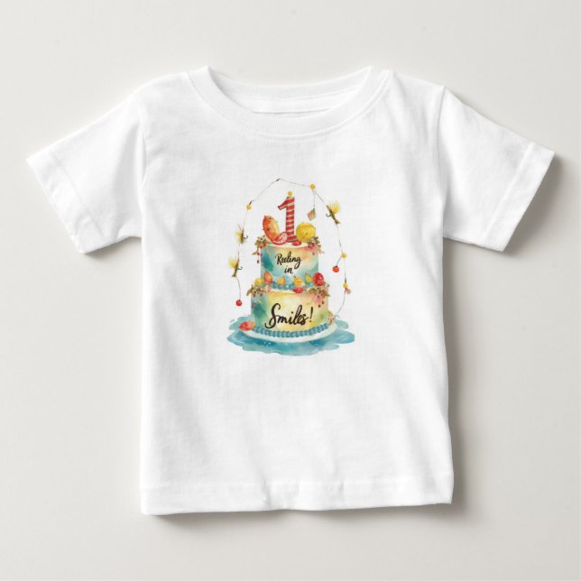 Fishing 1st Birthday  Baby T-Shirt (Front)