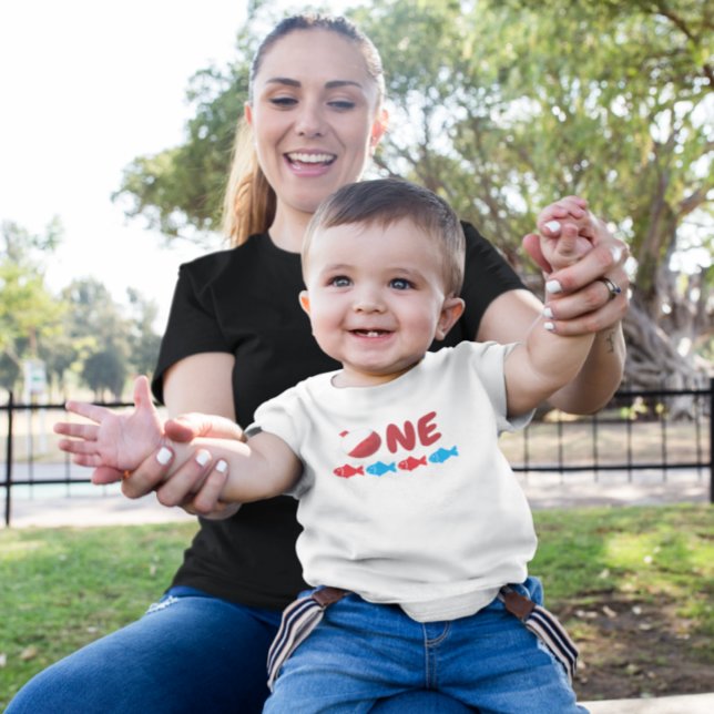 Fishing 1st Birthday Baby T-Shirt (Creator Uploaded)