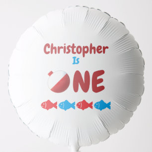 Fishing 1st Birthday Balloon