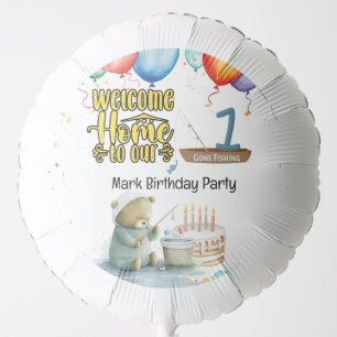 Fishing 1st Birthday for Boy Welcome Balloon