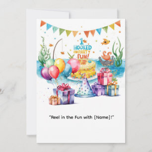 Fishing 1st Birthday for Little Anglers Party Invitation