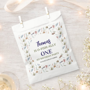 Fishing 1st Birthday O-Fish-Ally One party Favor Bag